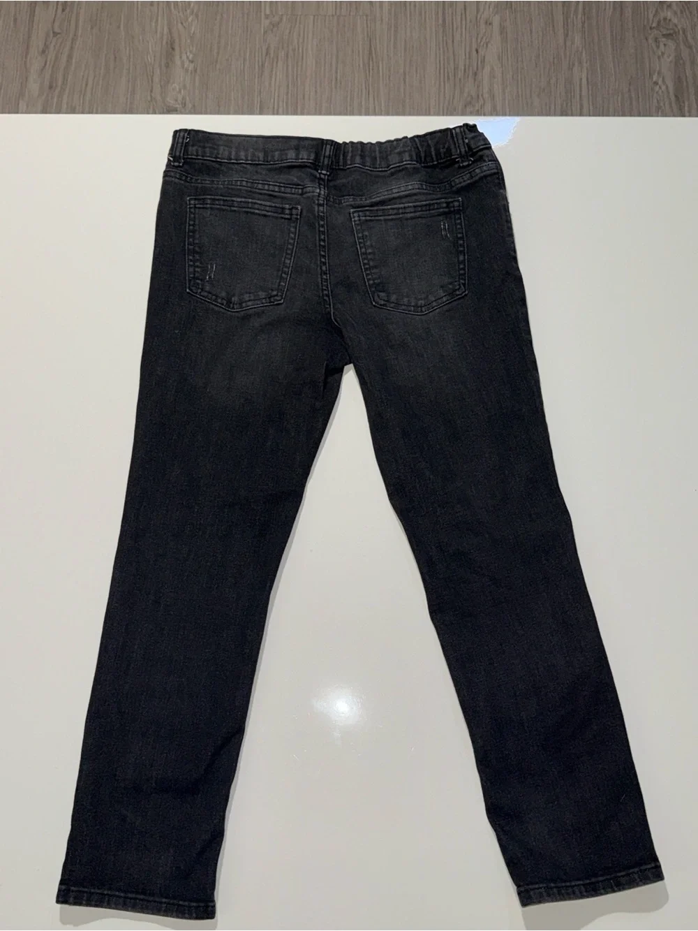 wonder nation Black Straight Leg Distressed Jeans
